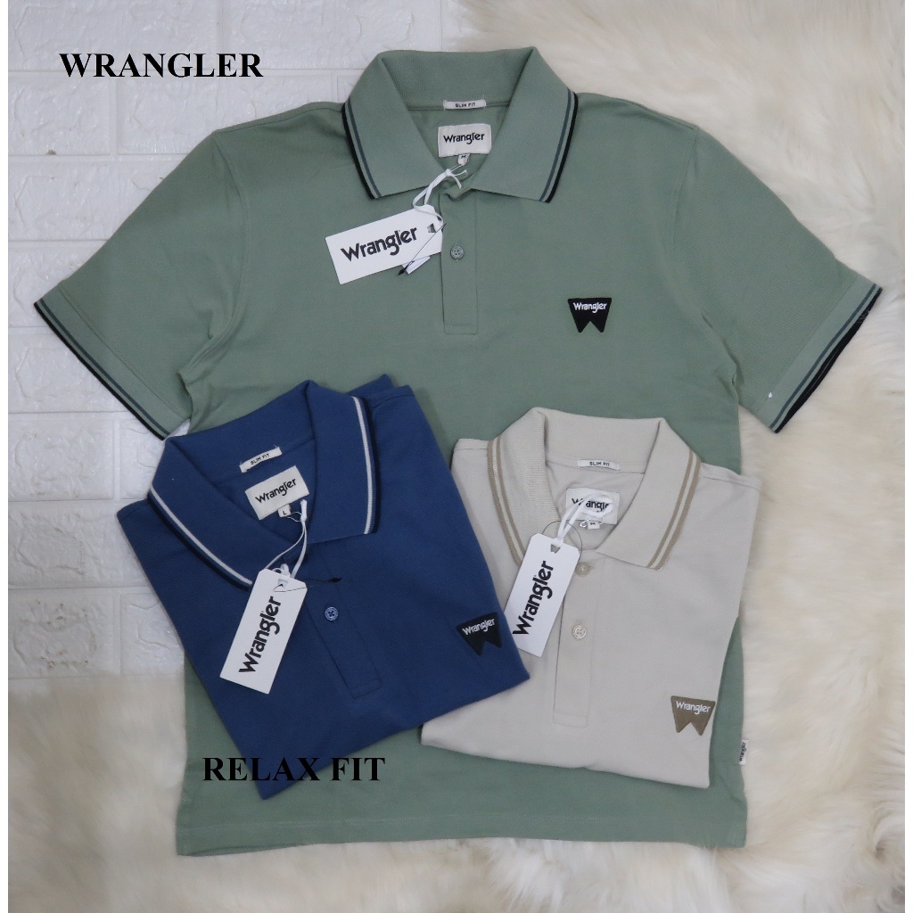 KAOS KERAH/POLO PRIA LENGAN PENDEK BRAND ORI MEREK WRANGLER PRICE Rp.413.000