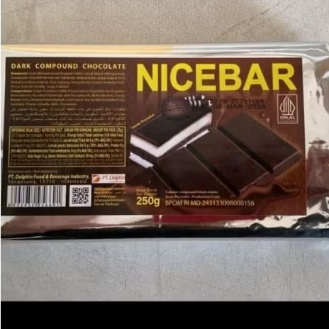 

NICEBAR dark compound chocolate 250 gr