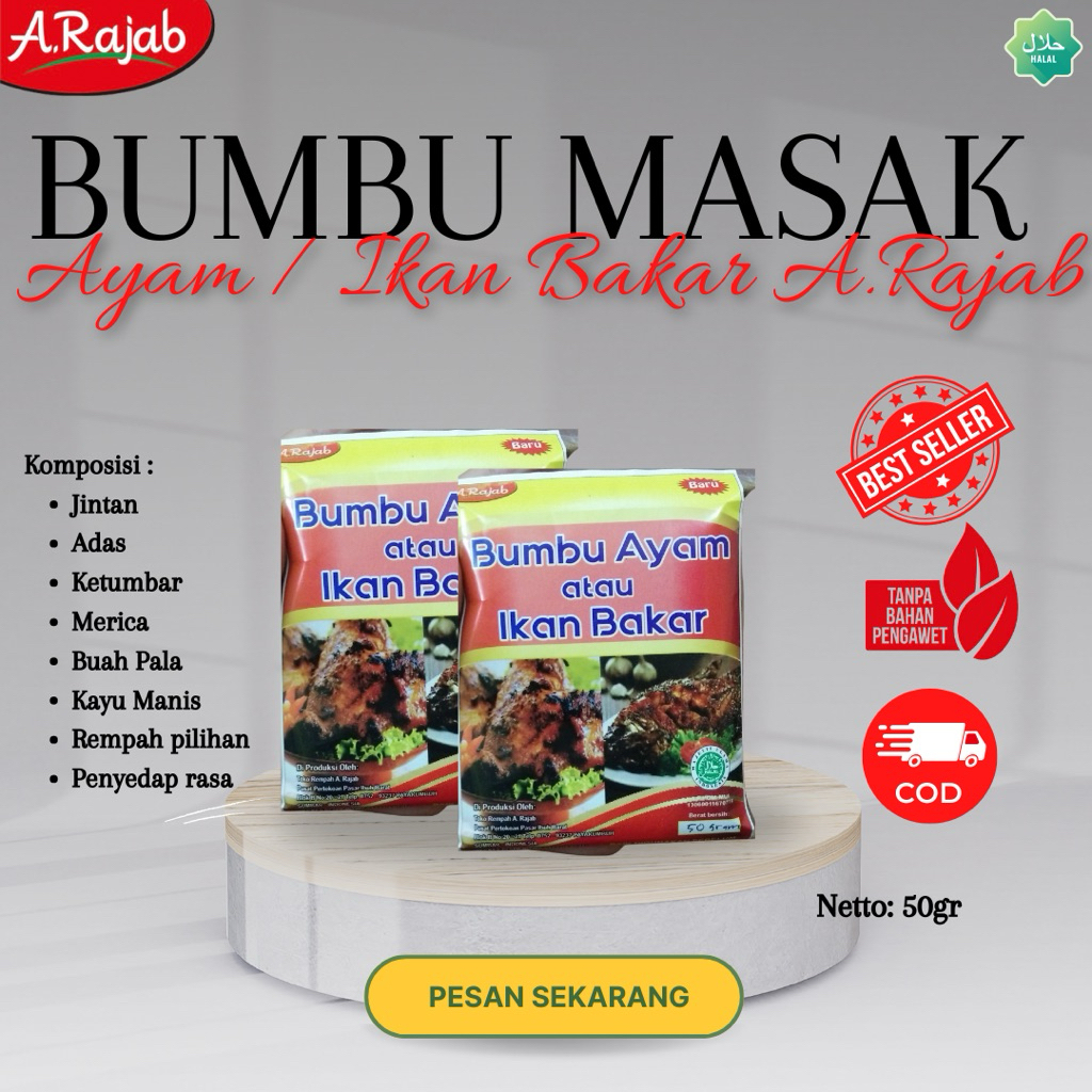 

BUMBU IKAN BAKAR/AYAM BAKAR A.RAJAB 50gr