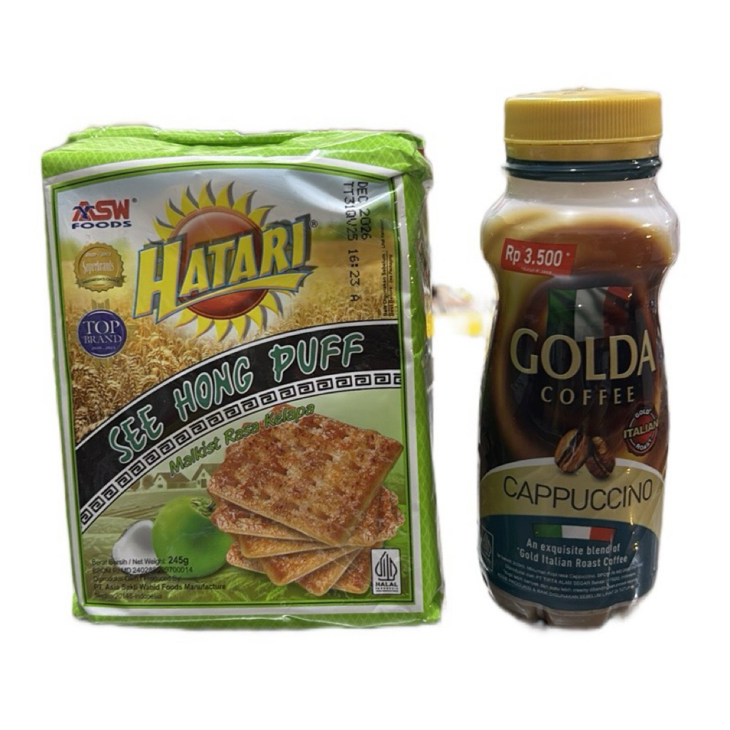 

(C2) Combo Hemat Hatari Malkist Rasa Kelapa & Golda Coffe Cappuccino