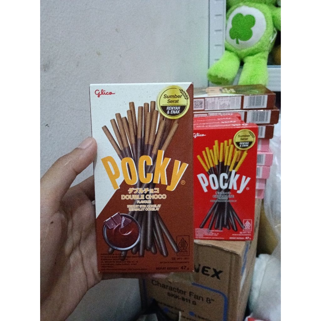

GLICO POCKY DOUBLE COKLAT BISKUIT COKLAT 47GR