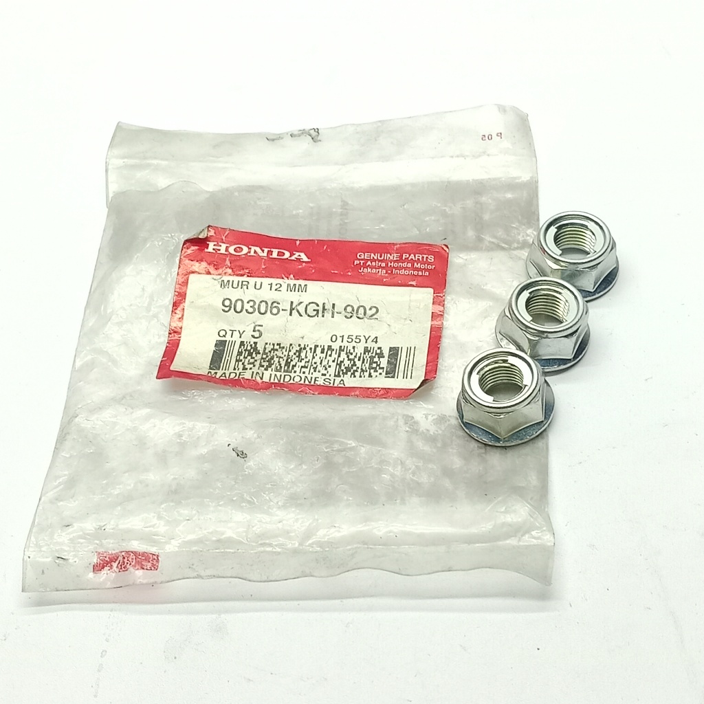 Nut U Mur Roda Depan 12mm Honda Matic BeAT CBR Sonic 90306-KGH-902 Ori Original Asli Honda AHM
