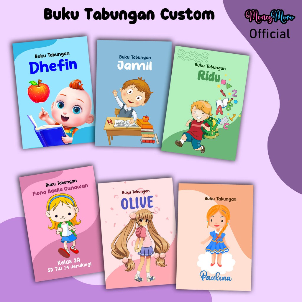 

MoneyMoro Buku Tabungan Custom 001-006