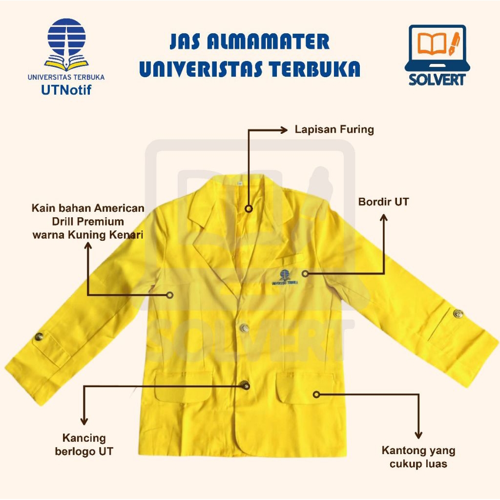 PROMO TERBARU JAS ALMAMATER UNIVERSITAS TERBUKA UT - JAKET JAS ALMET KAMPUS MAHASISWA