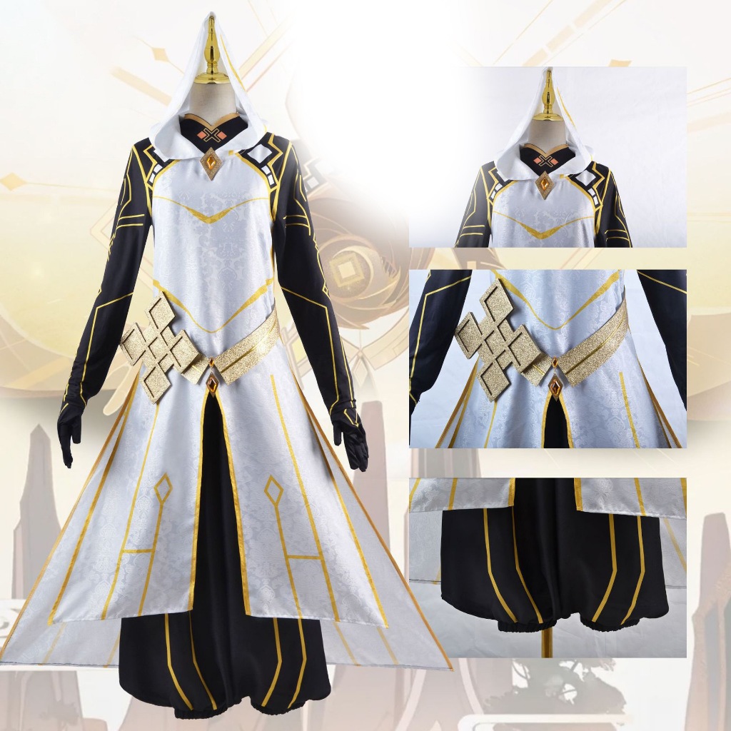 Genshin Impact cospaly zhongli cosplay costume and wig shoes