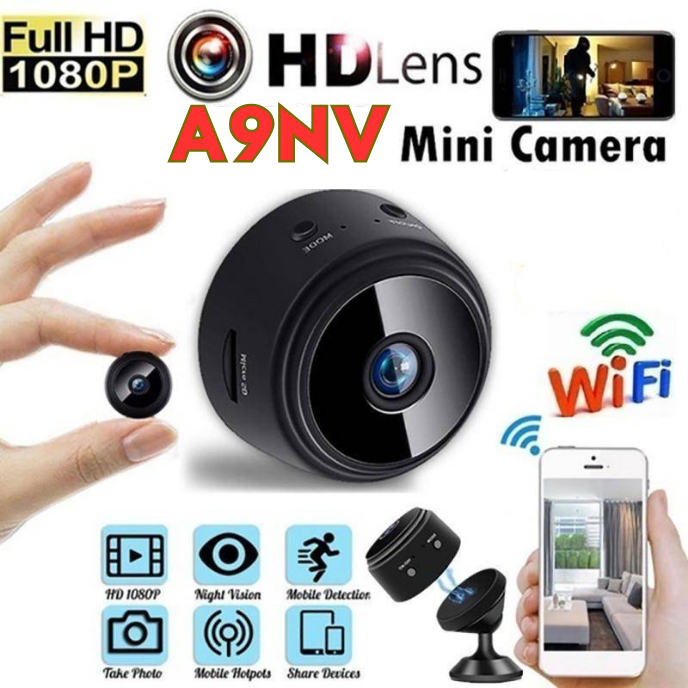 BERGARANSI Taffware CCTV Mini WiFi Pengintai Tersembunyi Tanpa Kabel Jarak Jauh IP Nightvision 1080P