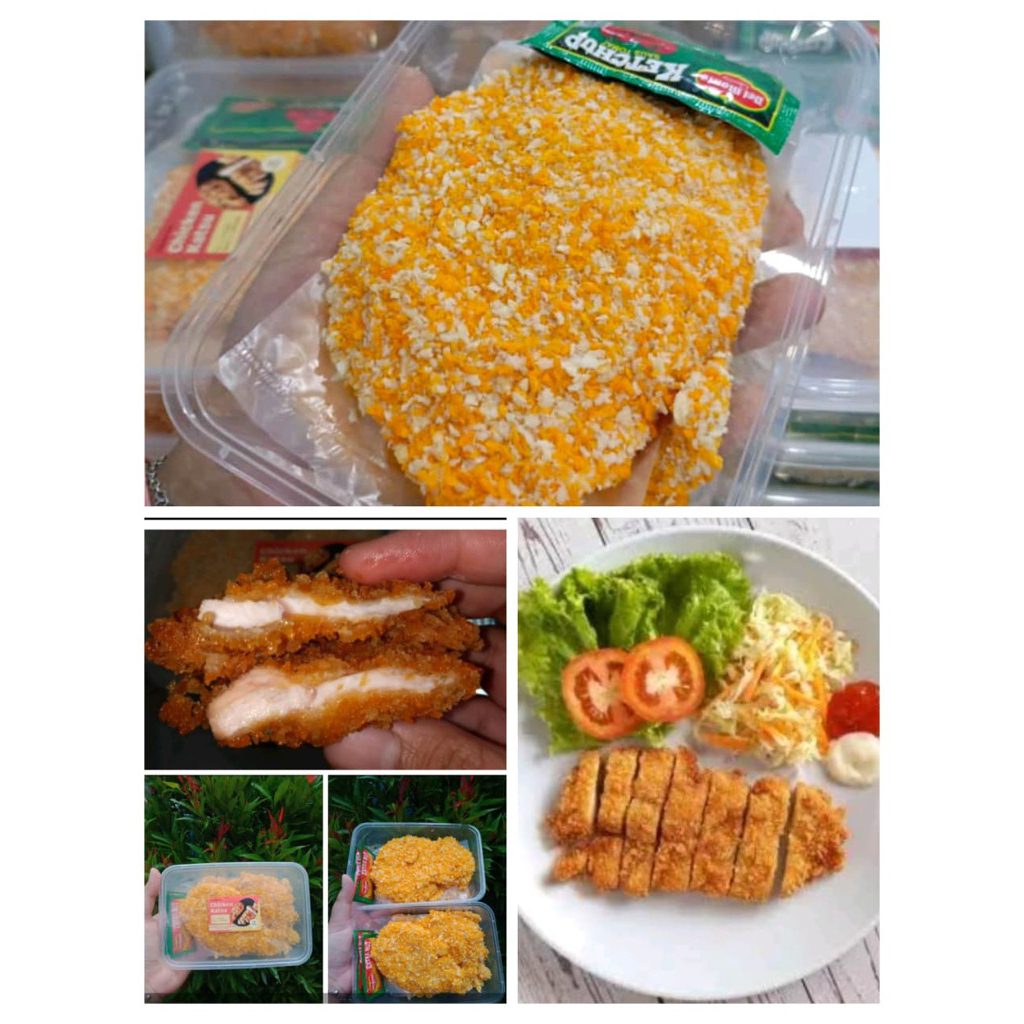 

AYAM KATSU CHICKEN KATSU isi 3/4 slice murah free saos lauk enak bekal praktis tinggal goreng