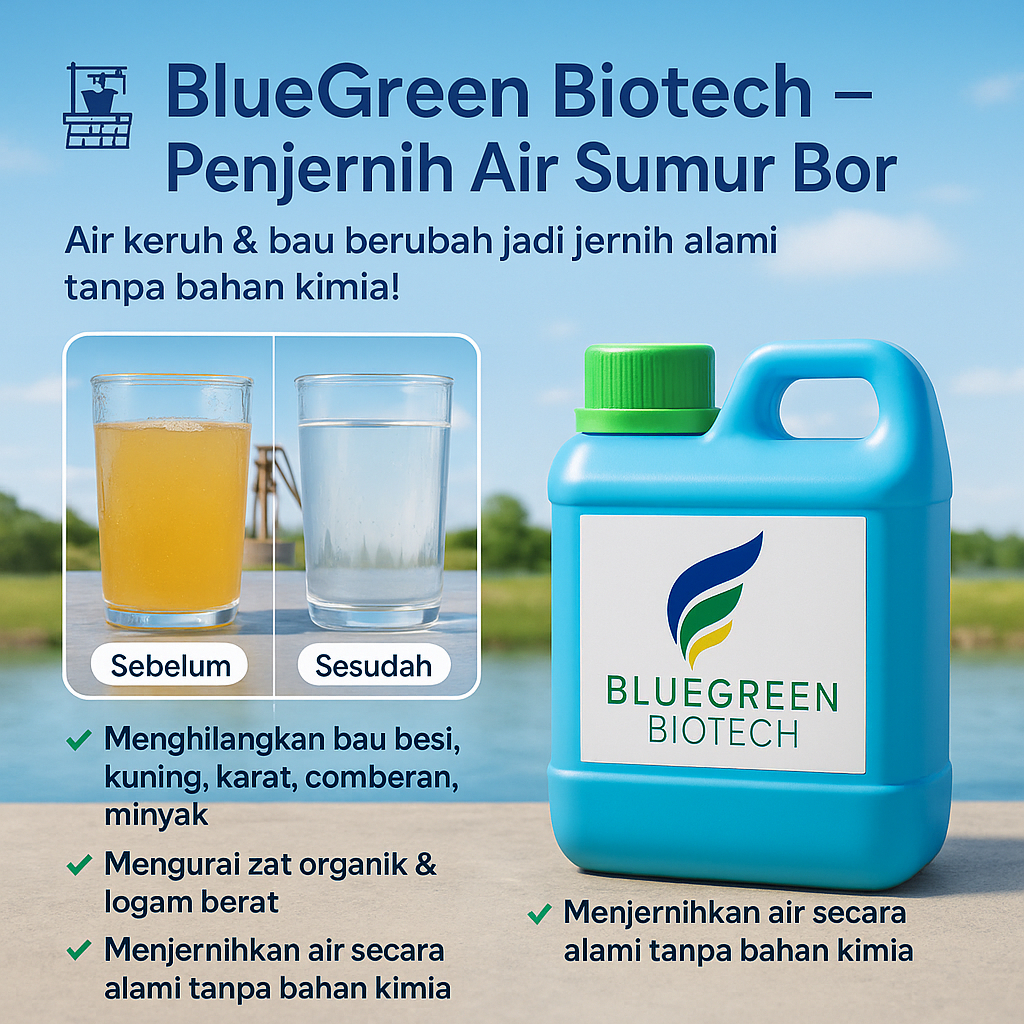Penghilang Bau Penjernih Warna Kuning Coklat Keruh Air Sumur Bor