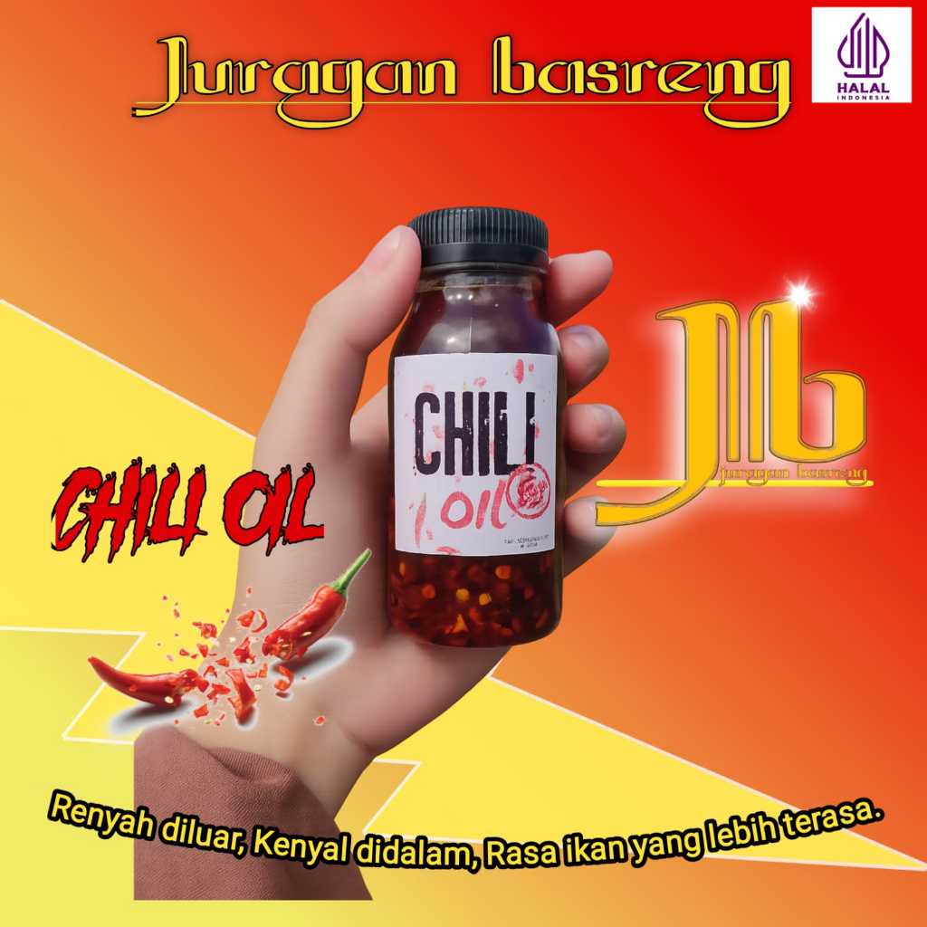 

Chili oil Jb / Minyak Cabe Pedas gurih sesuai selera kemasa 200ml