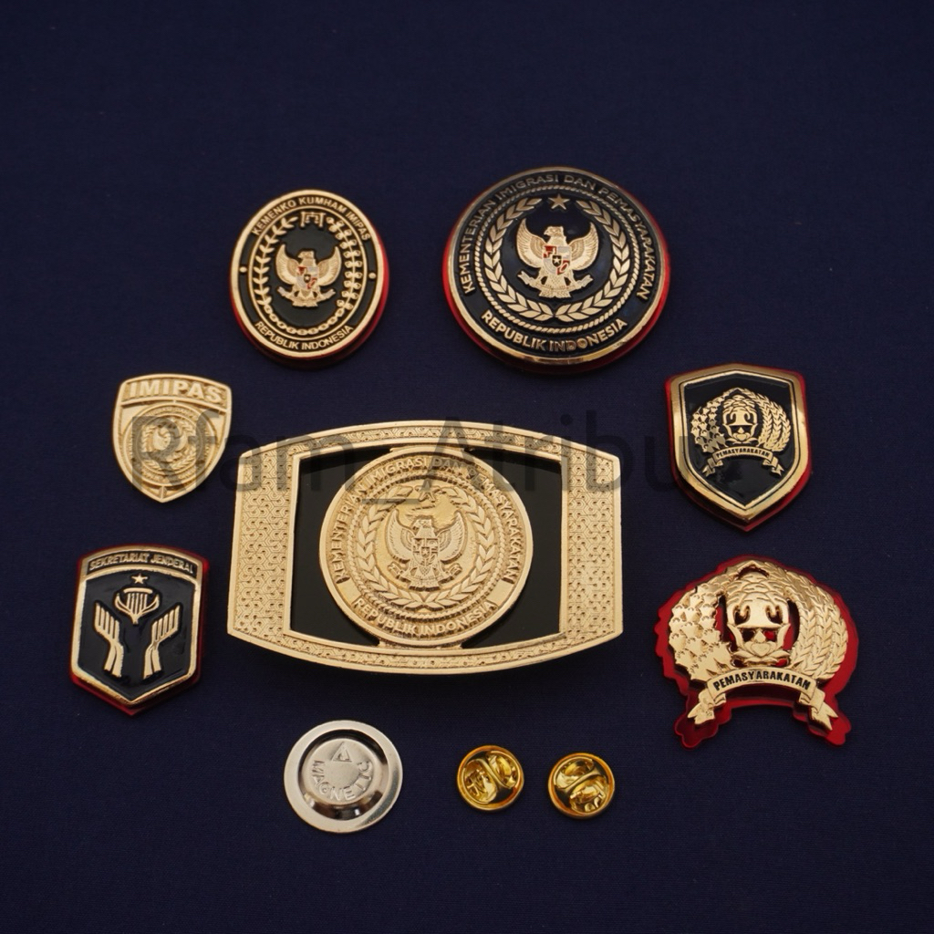 Pin Brevet Brivet Permasyarakatan PAS Imipas Kumham / Kemenko / Sekretariat Jendral / Bivakmut Kemen