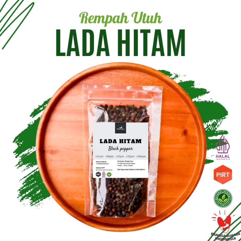 

Lada Hitam Utuh / Black Pepper Rempah Asli