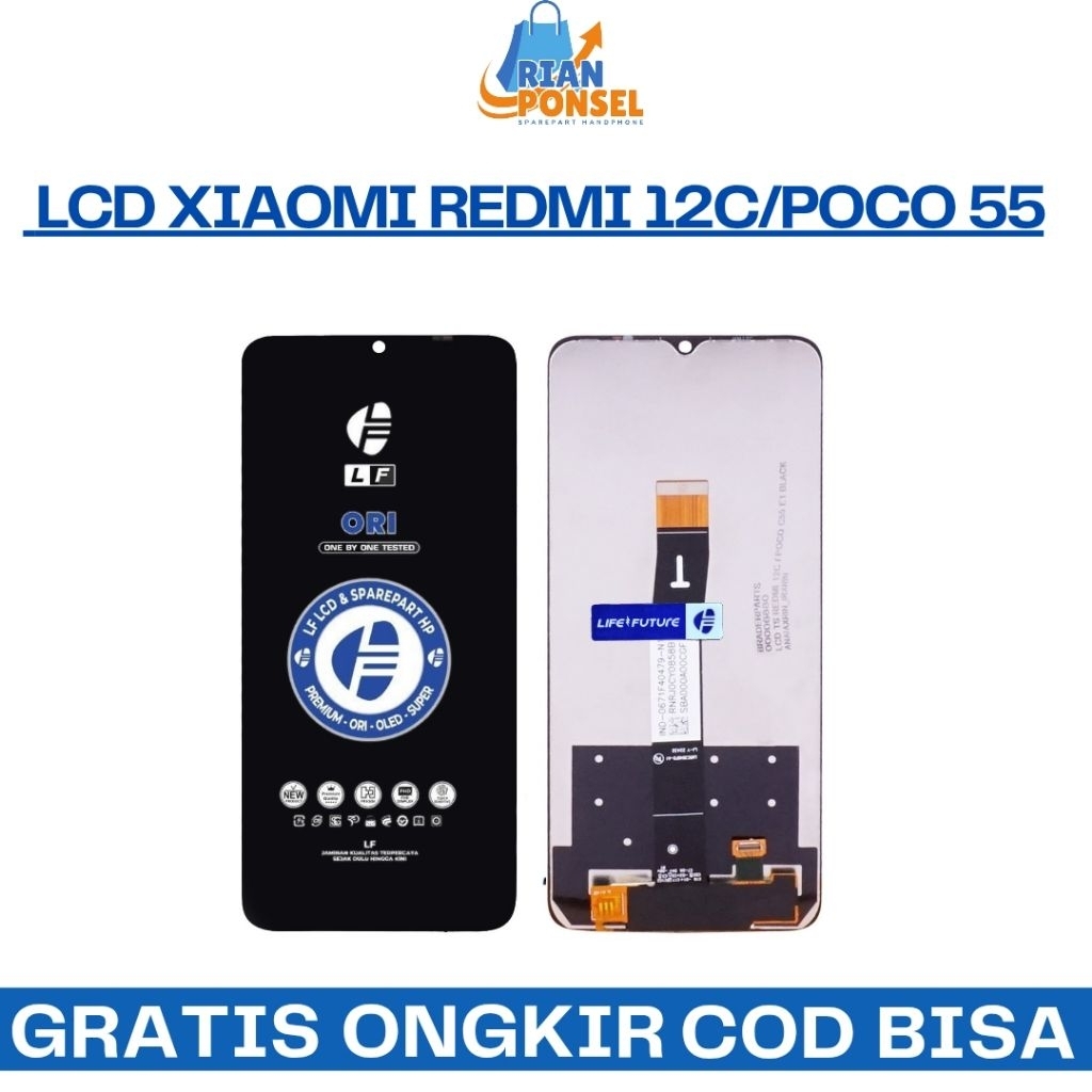 LCD Xiaomi Redmi 12C / Poco C55  Original Fullset Life Future Touchscreen