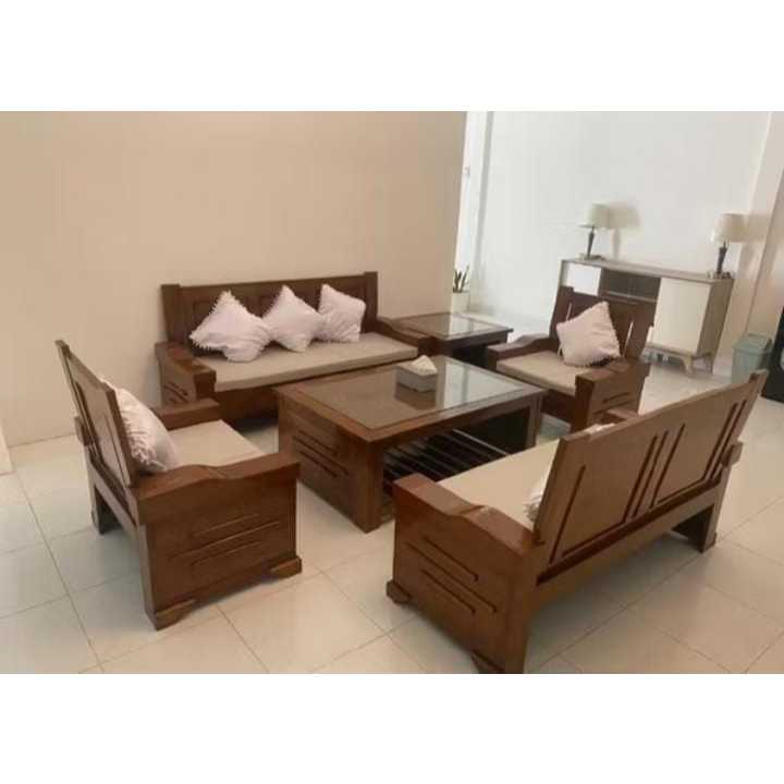 Kursi tamu korean style minimalis full kayu jati asli