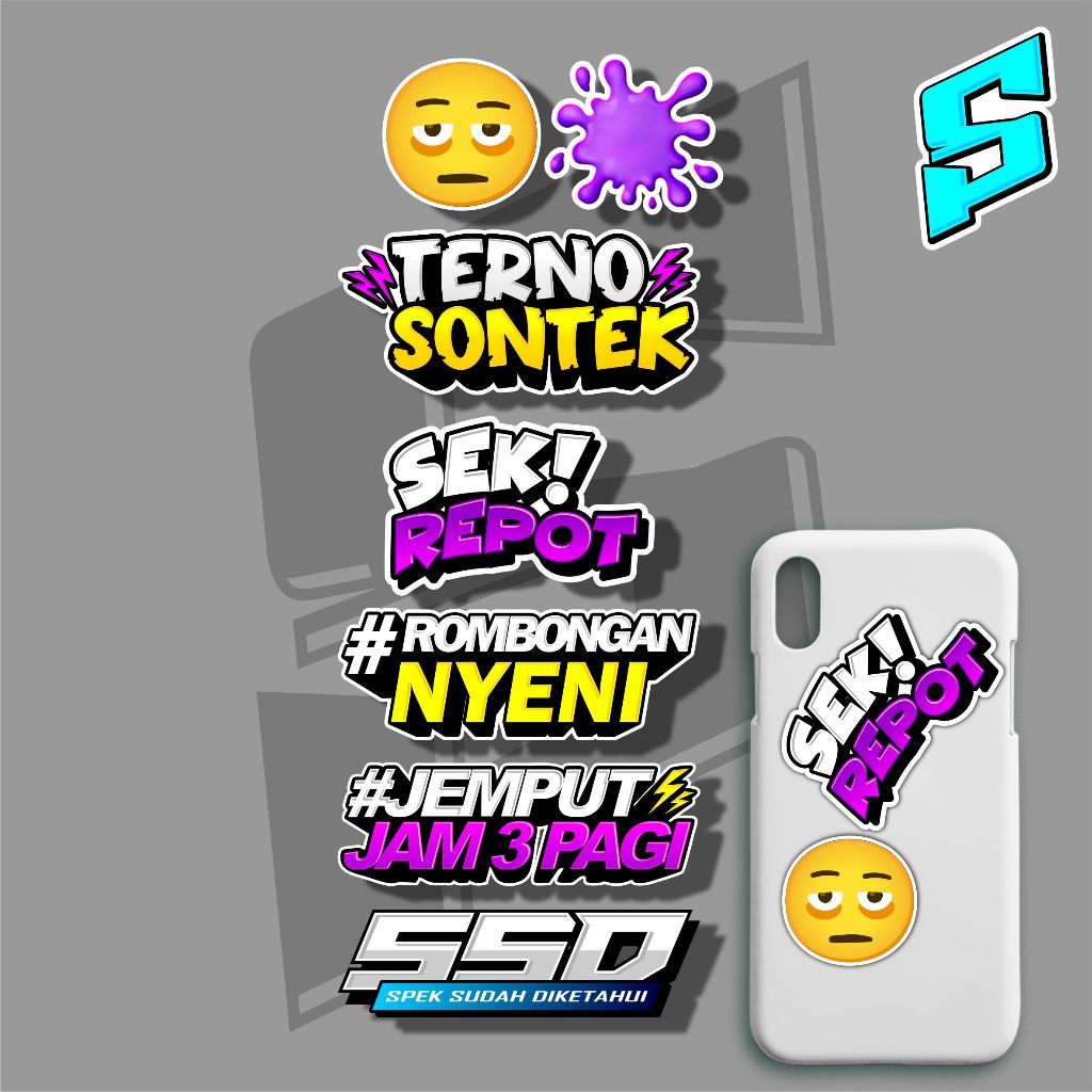 

STIKER PACK ISI 7 TERNO SONTEK SEK REPOT ROMBONGAN NYENI JEMPUT JAM 3 PAGI