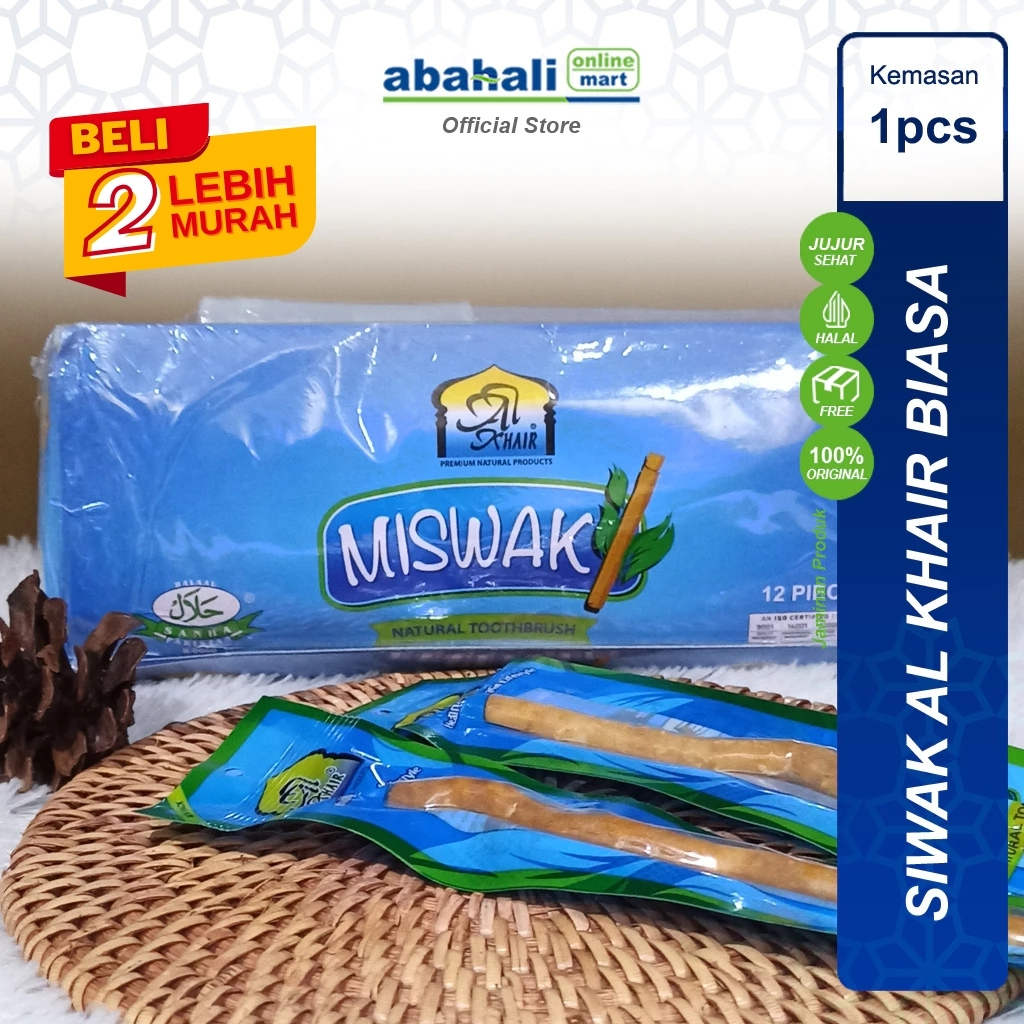 Siwak Al Khair Besar Perlengkapan Sholat Pria untuk Perawatan Gigi dan Mulut Siwak Asli Arab Saudi