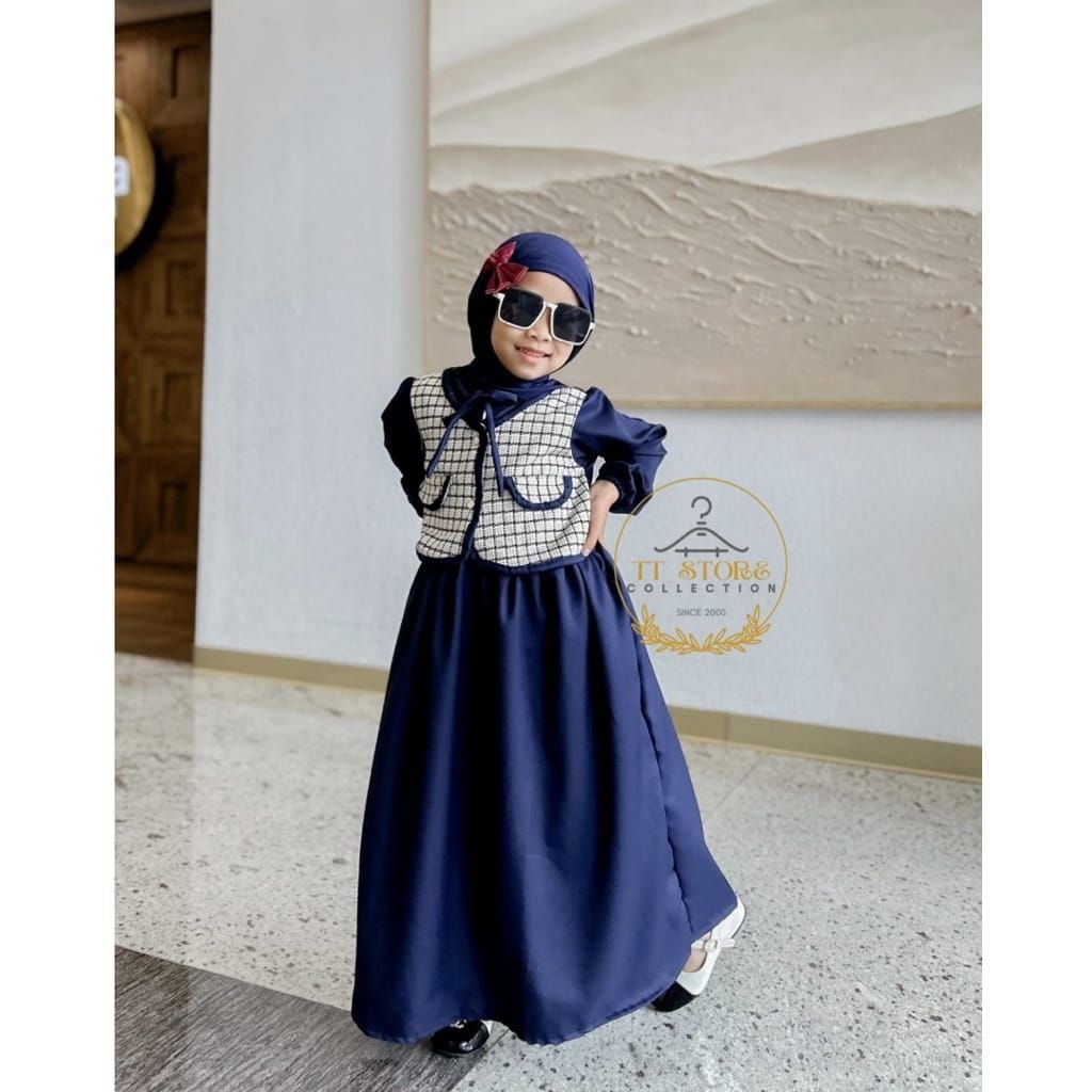 Tiffany Dress Anak | Gamis Tiffany Anak Perempuan Modern | Gamis Anak Premium