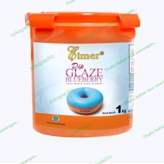 

ELMER DIP GLAZE BLUEBERRY 1KG TOPPING/ISIAN UNTUK DONAT/ROTI/CAKE DLL