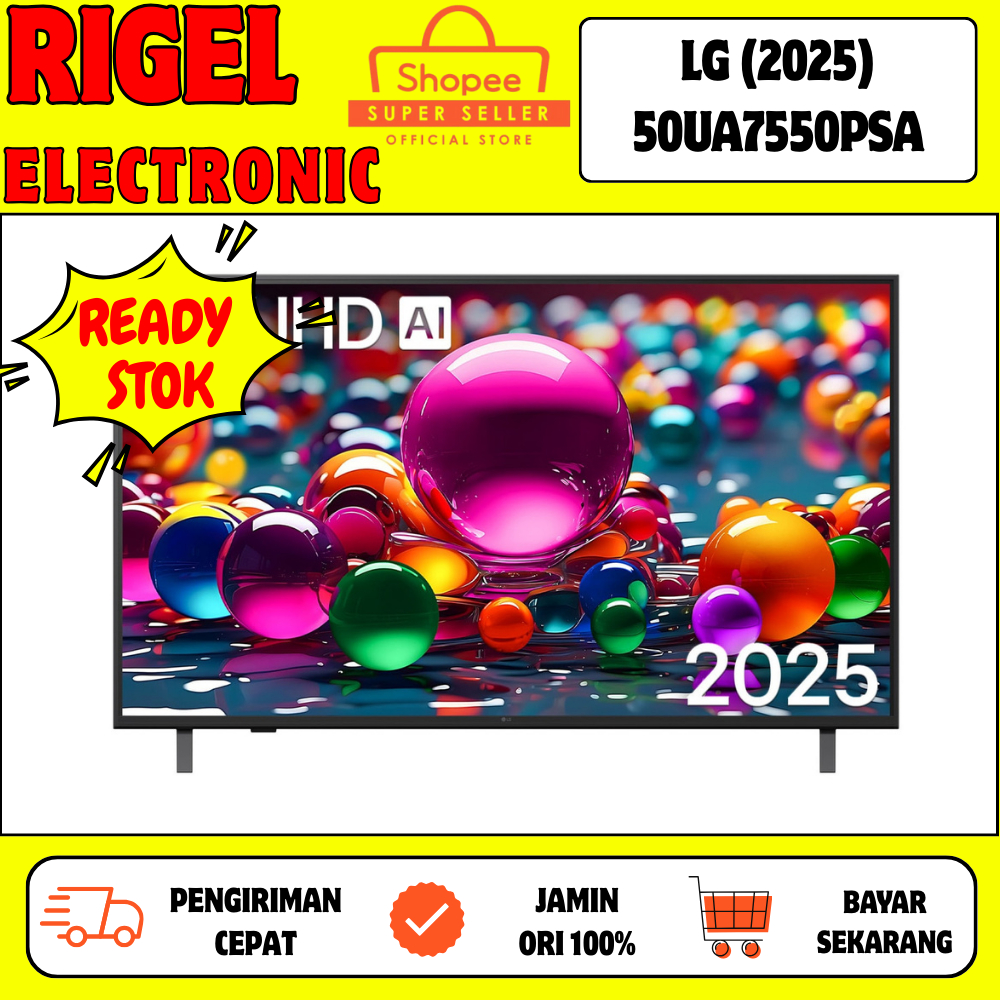 LG 50UA7550 Smart TV AI Uhd 4K 50 Inch HDR10 Pro Alpha 7 Gen 8 - 50UA7550PSA / 50UA 7550 / 50UT8050