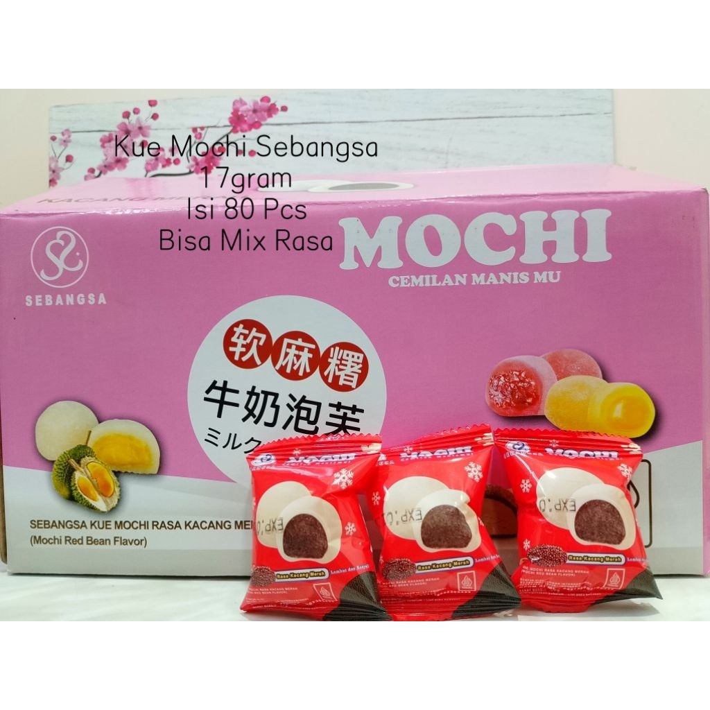 

Mochi Virall Sebangsa lembut dan kenyal 17 Gram ( 1 dus isi 80 Pcs Bisa Mix Varian Rasa) Exp aman