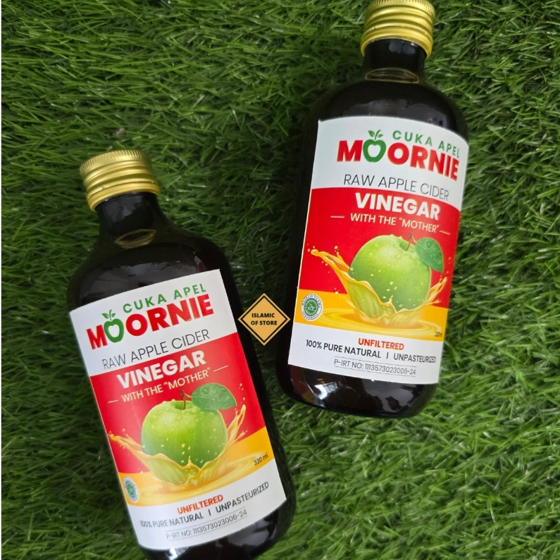 

HARGA PROMO | CUKA APEL MOORNIE RAW APPLE CIDER VINEGAR WITH THE MOTHER 330 Ml HALAL BPOM