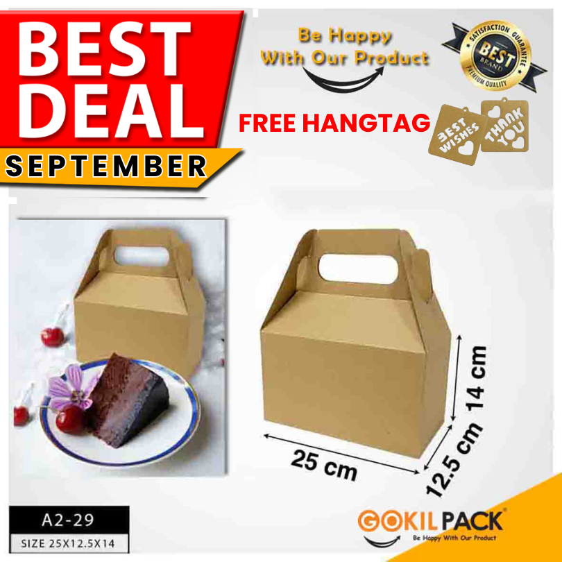 

Kotak Kue|Gable|Kado|Murah|Serbaguna|Hampers|Dus|Box|Packaging|A2-29