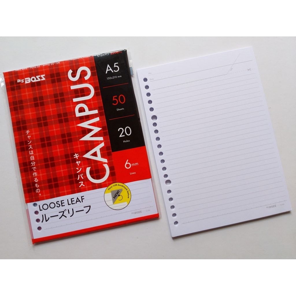 

LOOSE LEAF/ISI BINDER UK-A5 50 LEMBAR/ BBO GARIS DAN POLOS 20 LUBANG