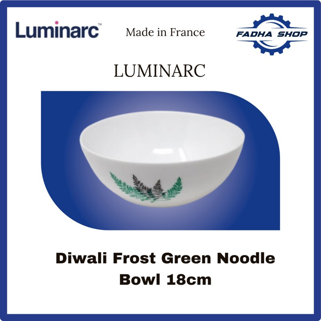 Mangkuk Mie /Bowl Diwali Frost Green 18cm Luminarc