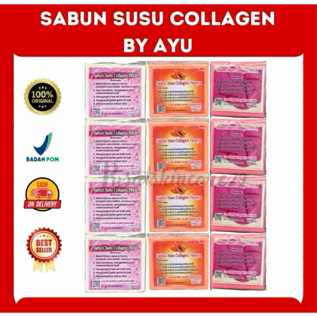 [1 DUS GROSIR] SABUN SUSU COLLAGEN FREE JARING SABUN