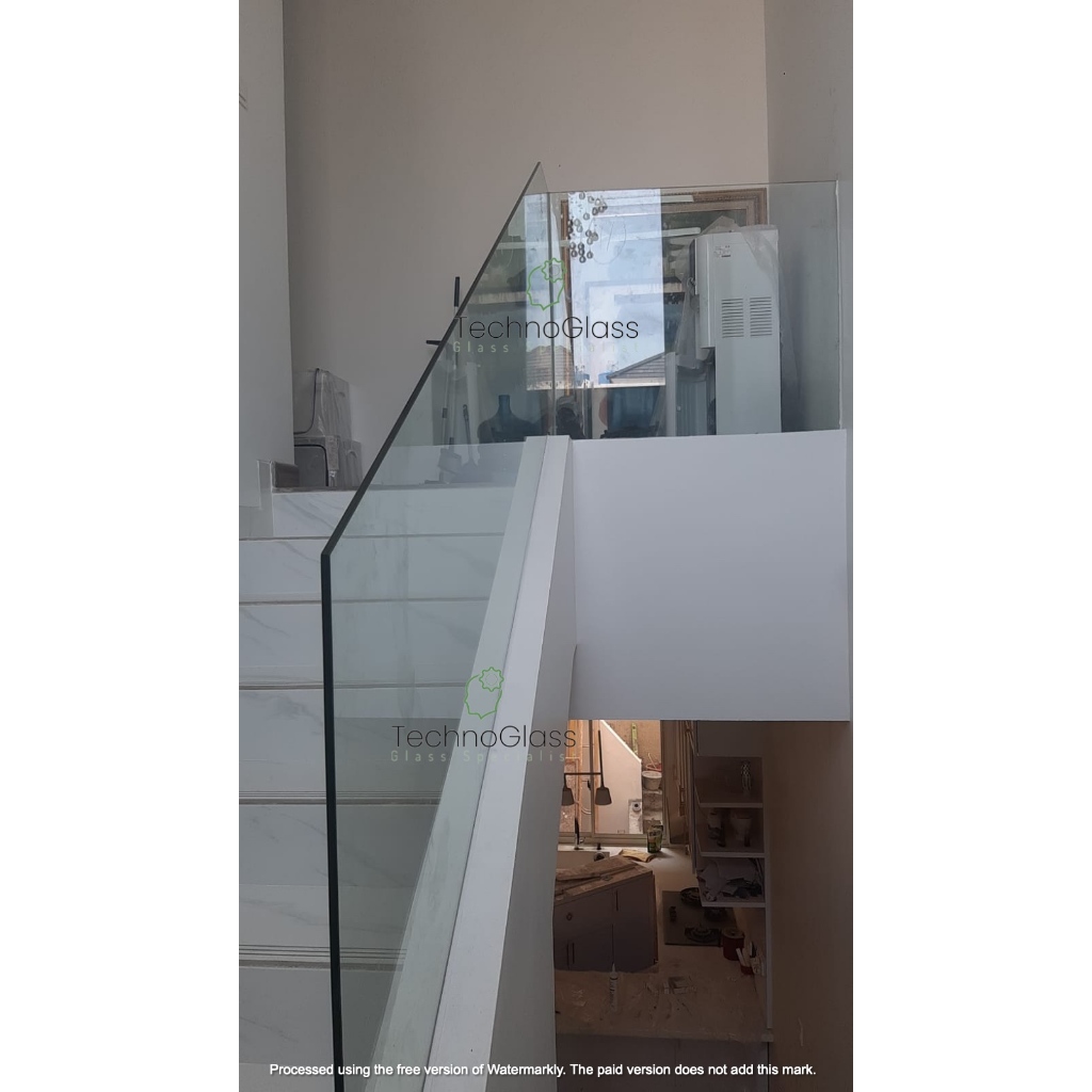 Railing Tangga Frameless / Railing Balkon Frameless / Railing Kaca / Railing Tanam /Kaca Tempered