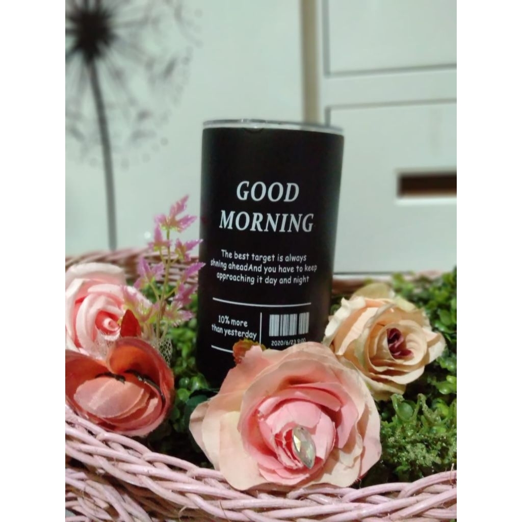 Botol Minum Tumbler Good Morning Stainless Steel