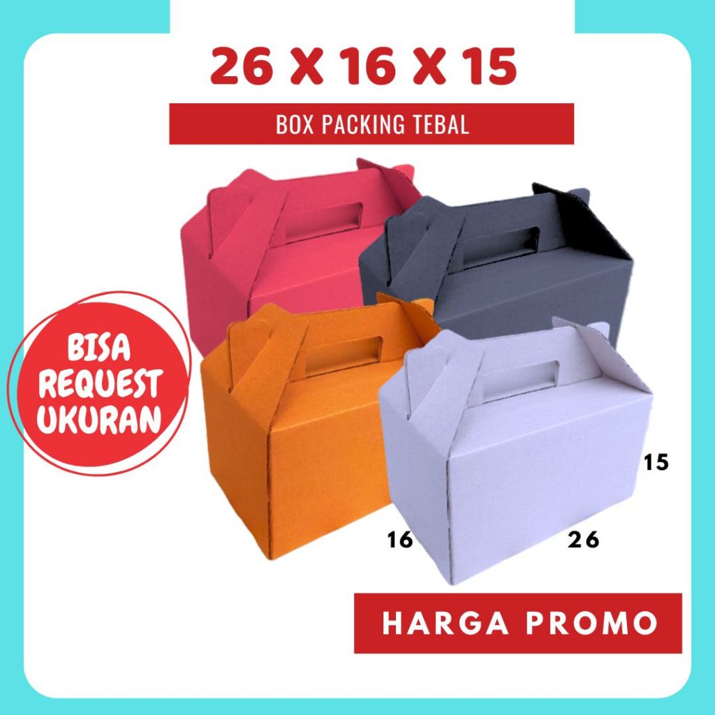

Kardus Jinjing 26x16x15 Gable Box Hampers Idul Fitri Lebaran Tenteng Parcel Buah Bingkisan Sembako