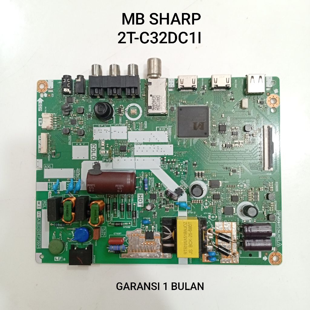 MAINBOARD TV SHARP 2T-C32DC1I - MB - MOTHERBOARD - MOBO - MODUL - MESIN TV SHARP