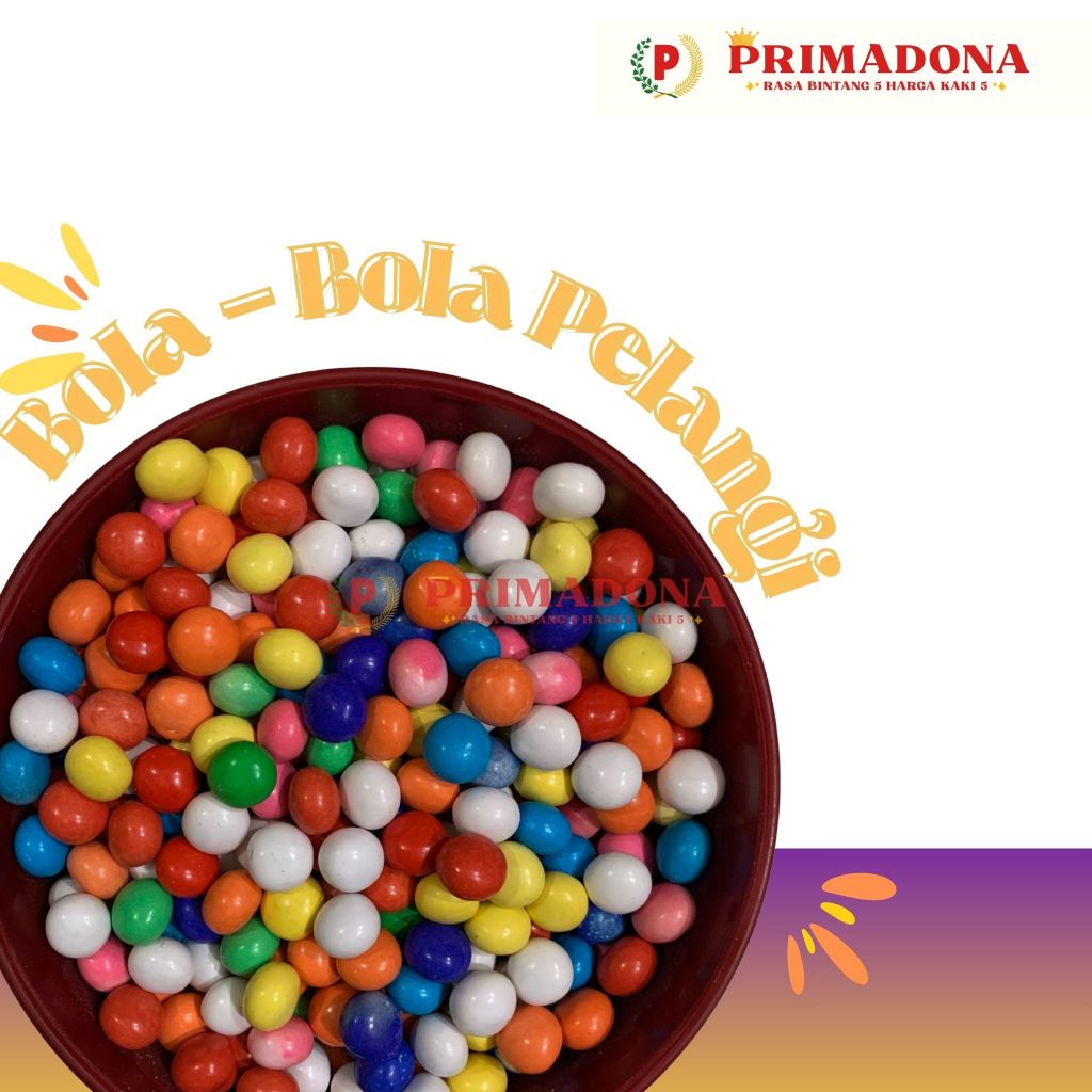 

Bola bola pelangi jual kiloan 250gr 500gr - primadona snack