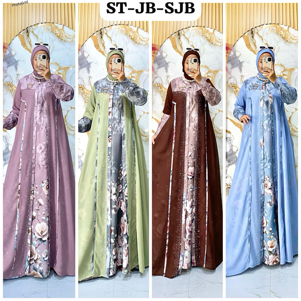 GAMIS DEVARA DEWASA BAHAN MARBELLA MIX YORIS PAYET SET HIJAB ( BUSUI )