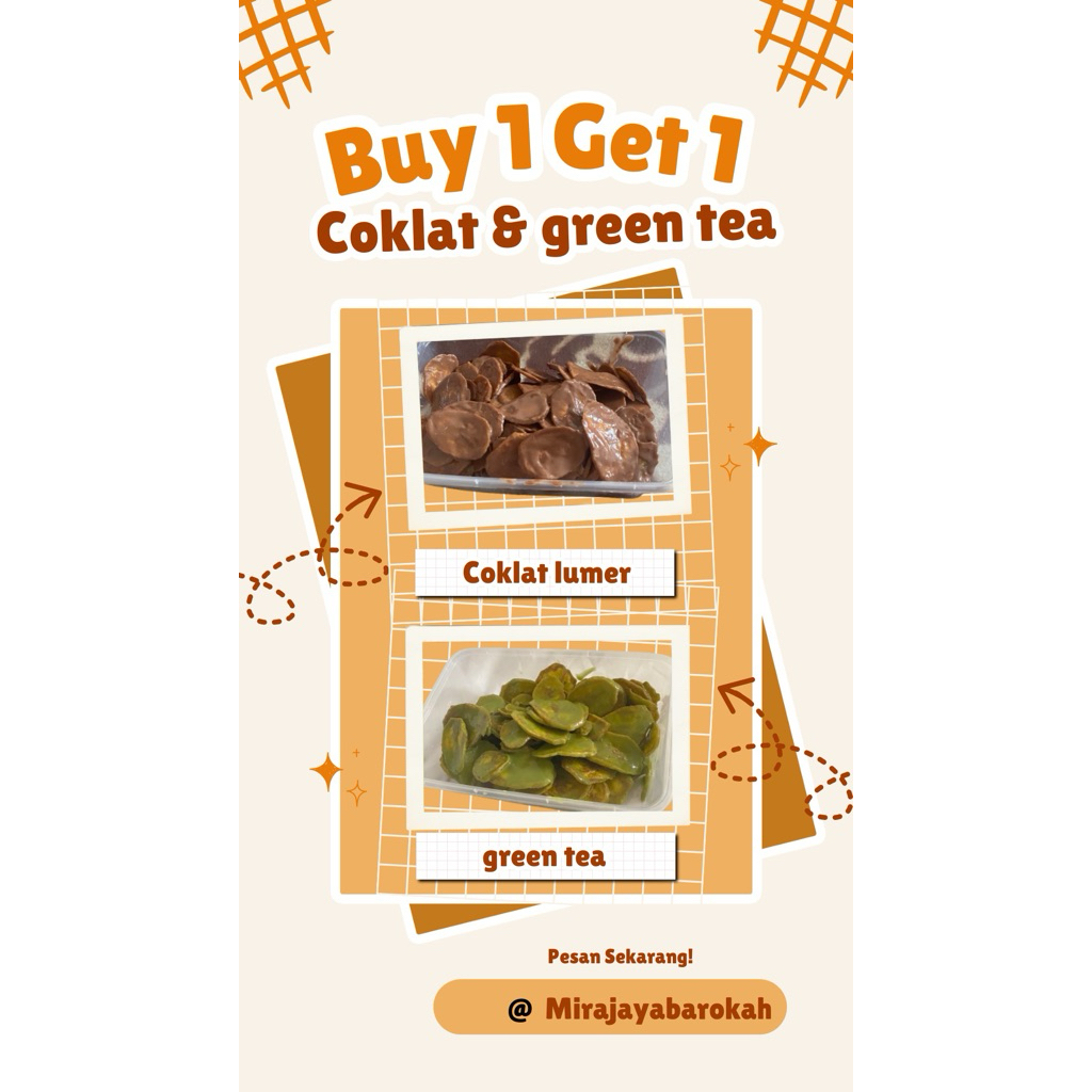

beli 1 gratis 1 pisang lumer coklat & matcha total berat 400g