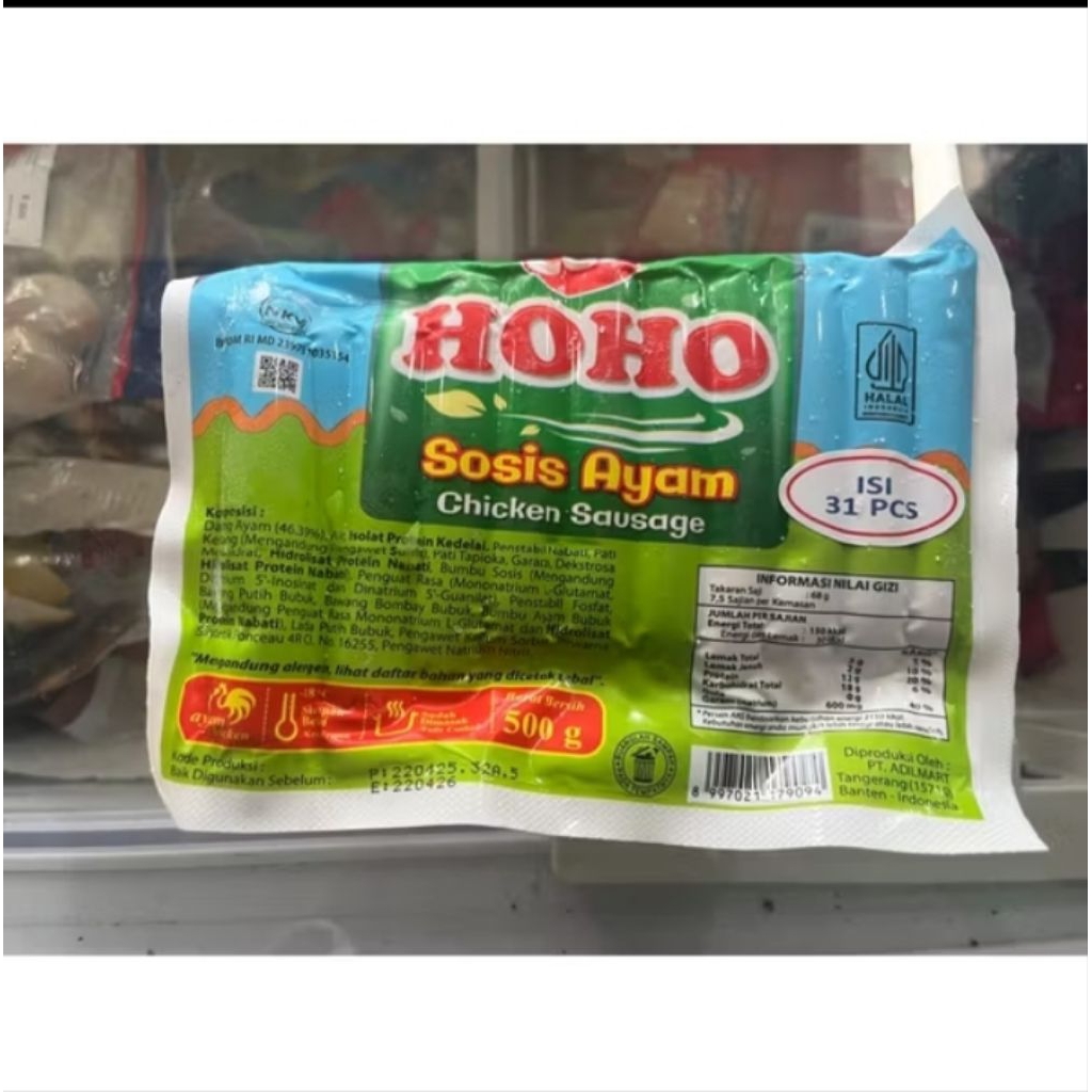 

sosis ayam hoho 500 gram isi 31