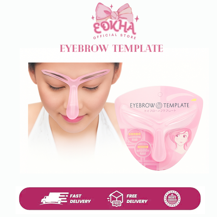 EDKHA - Eyebrow Template Eye Brow alat untuk membuat alis CETAKAN ALIS EYEBROW TEMPLATE DENGAN GAGAN