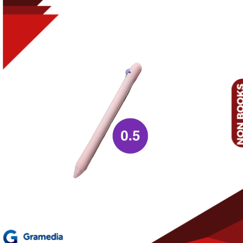 

Gramedia Medan - Gelpen Estudee Maru 0.5 Black Ink - Pink Egp-435