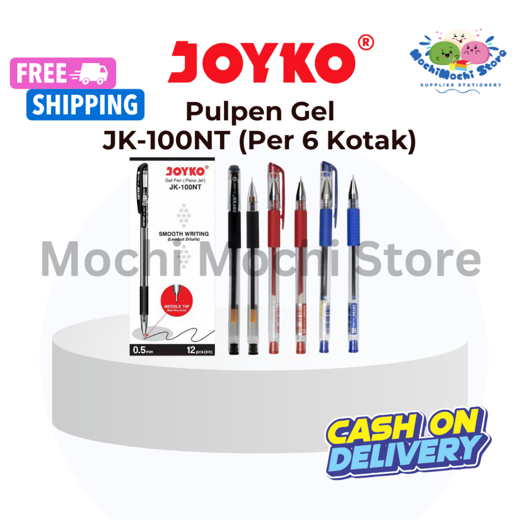 

PER 6 KOTAK Pulpen Gel Joyko JK-100NT | Pulpen Gel 0.5mm | Pulpen Needle Tip | Pulpen | Gel Pen | Bollpen | Pena | Pulpen Joyko 0.5mm