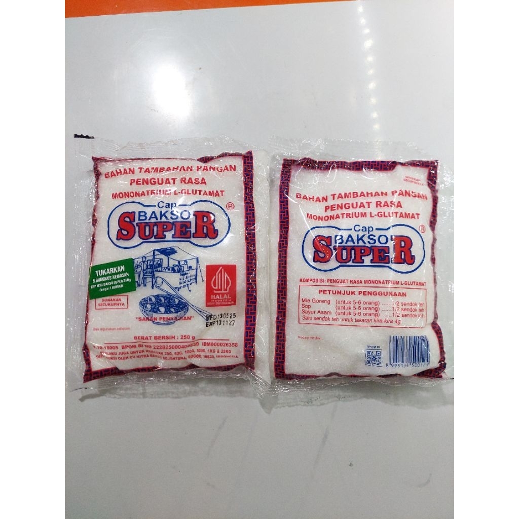 

Penyedap makanan cap baso super/cap baso super 250gr/penyedap rasa/cod