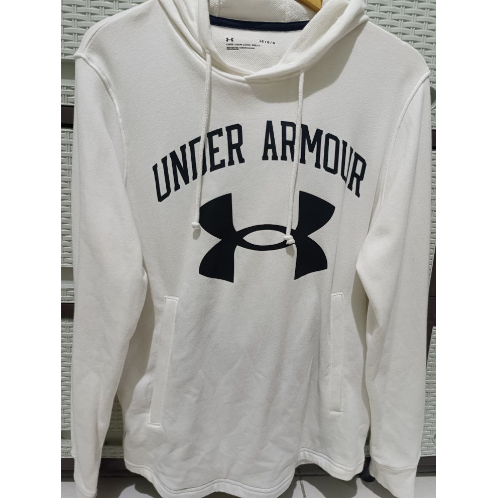 Hoodie Long Sleeve Logo UA Putih