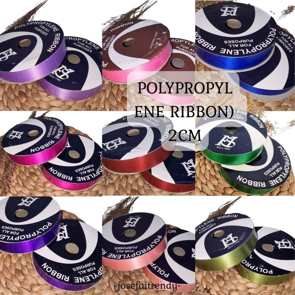 josefaitrendy - E.Y.PITA JEPANG (POLYPROPYLENE RIBBON) 2CM /SENDAREN LAYANGAN WARNA /PITA SENDAREN /