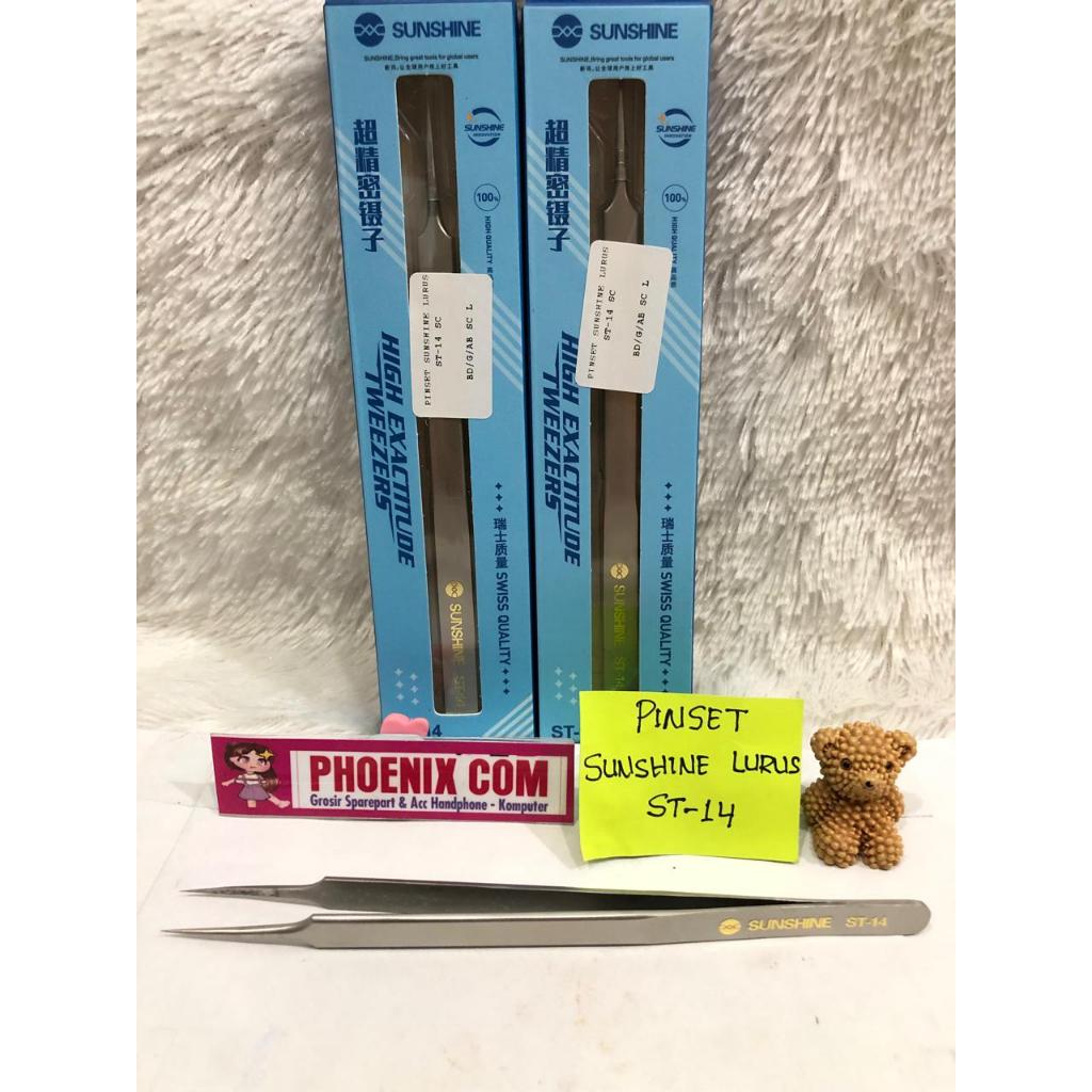 PINSET ST-14 LURUS SUNSHINE SUPER TAJAM HALUS MODEL PANJANG