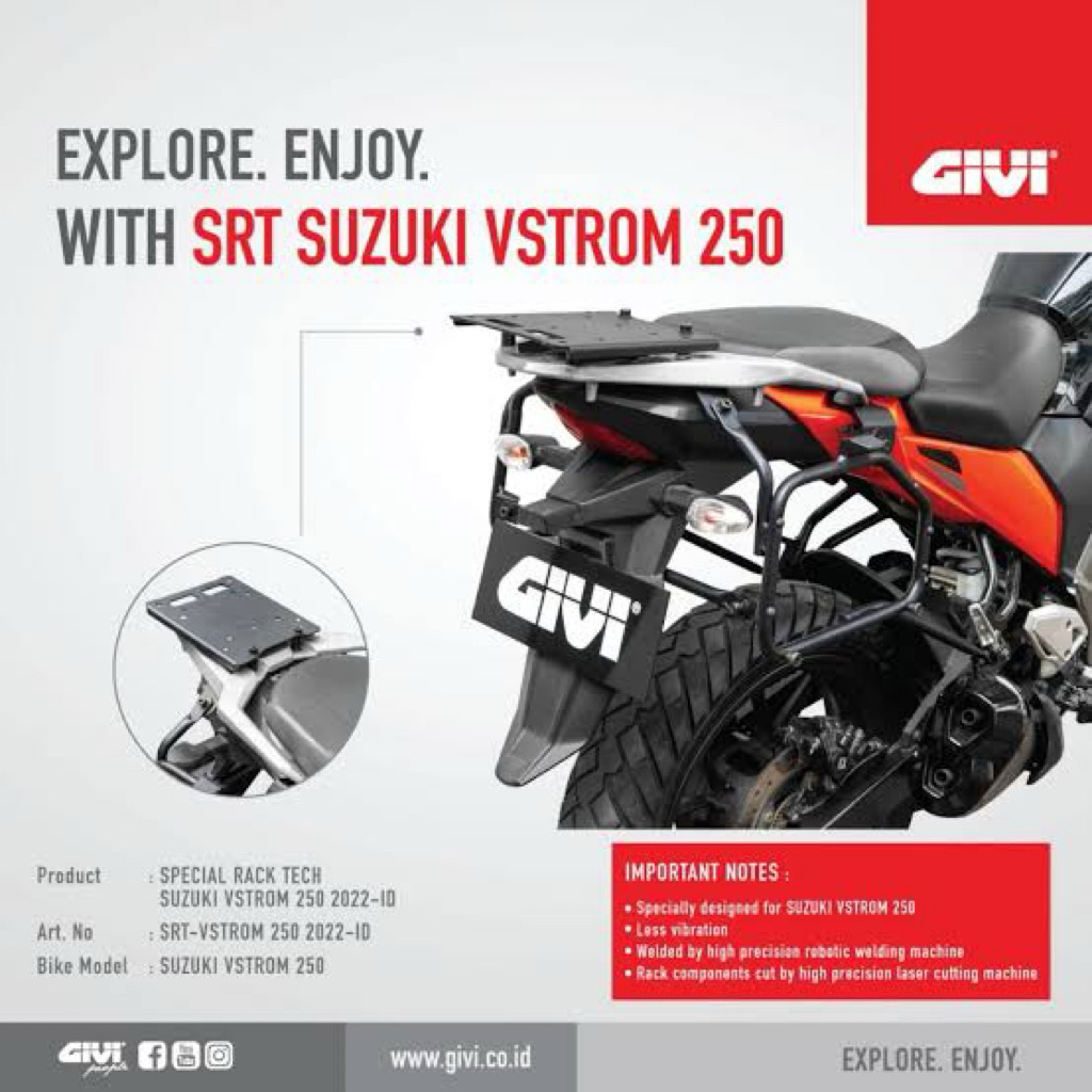BRACKET BOX MOTOR GIVI SRT SUZUKI V-STROM 250 ORIGINAL GIVI