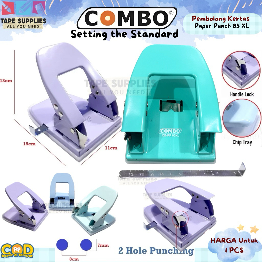 

Pembolong Kertas 2 Hole Punch COMBO 85 XL | Paper Punch Heavy Duty