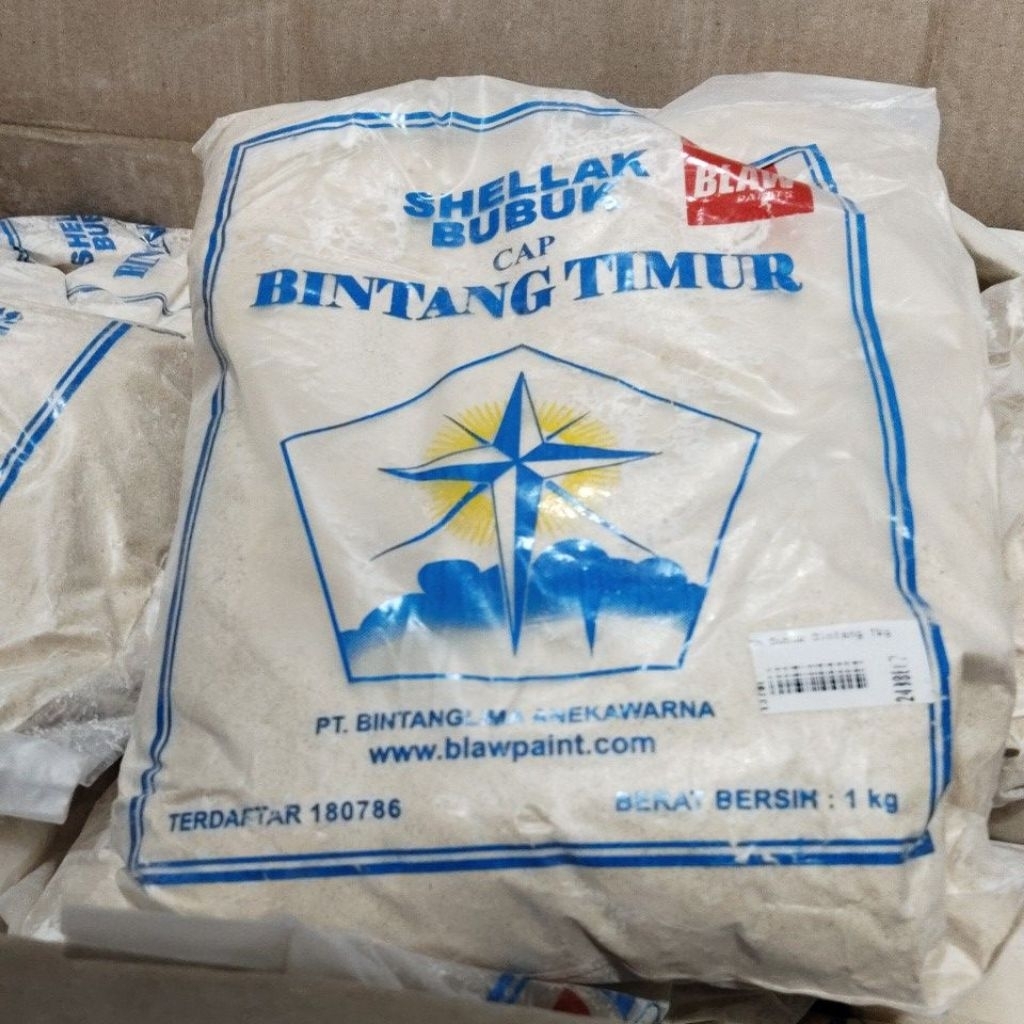 Shellac bubuk bintang/sherlak/sirlak/serlak/shelac/shirlak/serlak bintang kemasan 1kg