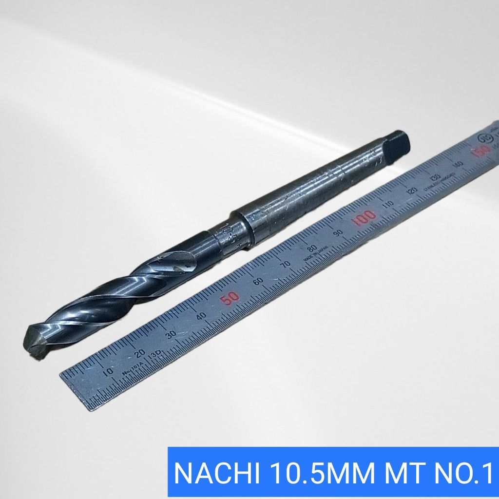Matabor HSS 10.5mm Mata bor besi Tapper shank MT 1 Diameter 10.5 mm Nachi 10.5mm bekas