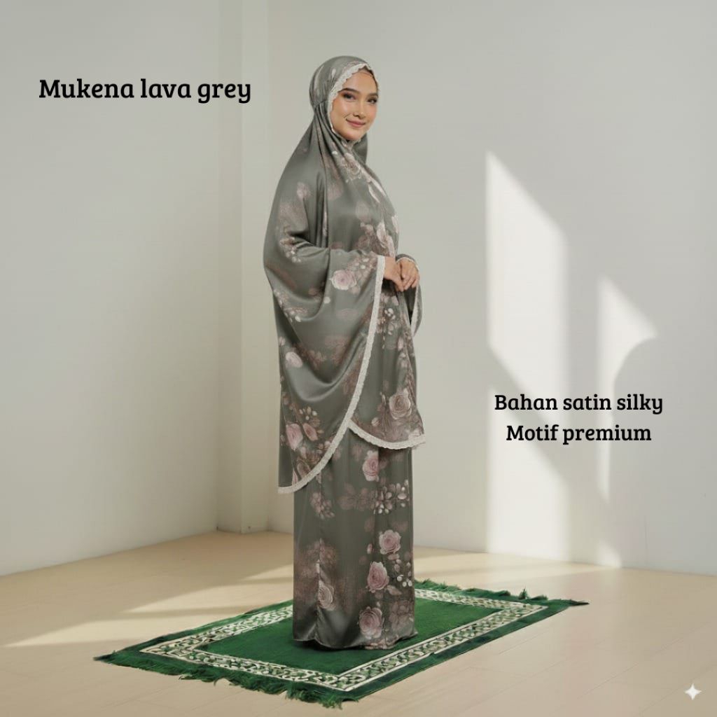 mukena satin silky motif premium mukena cantik terbaru