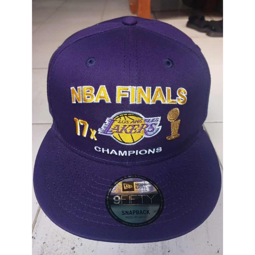 TOPI SNAPBACK NEW ERA X NBA FINAL CHAMPIONS LAKERS ORIGINAL