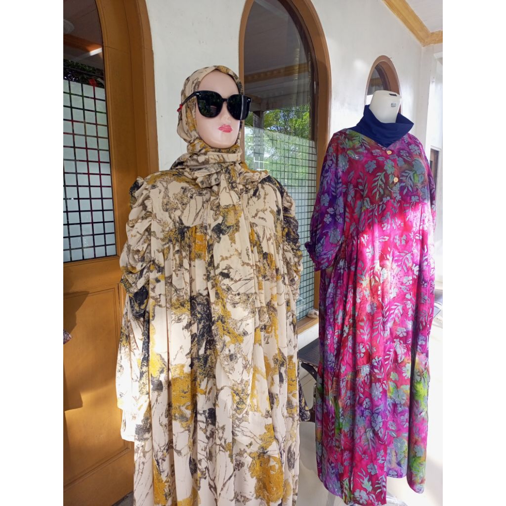 SET HIJAB CERUTY MUSTARD
